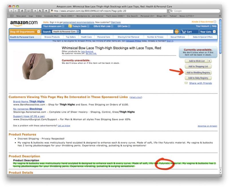 Illustration for article titled Wrongest Item In Amazon Yet (NSFW)